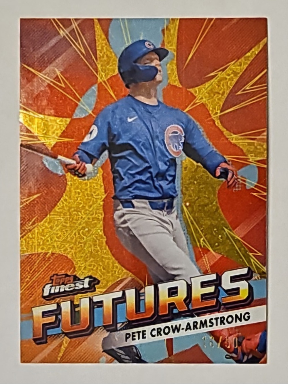 Pete Crow-Armstrong Futures Baseball Card — Blue & White 13/50